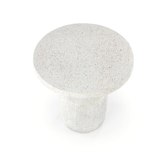 Konferenčný stolík okrúhly GIZA, biele/sivé