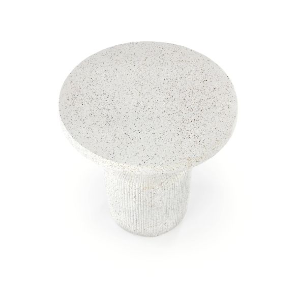 Konferenčný stolík okrúhly GIZA, biele/sivé