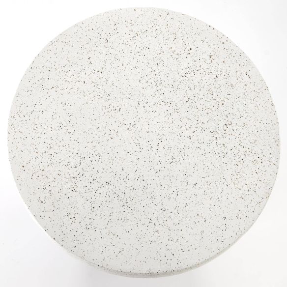 Konferenčný stolík okrúhly GIZA, biele/sivé