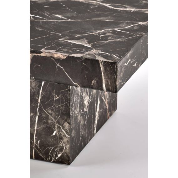 Luxusný konferenčný stolík MONOLIT, čierny mramor