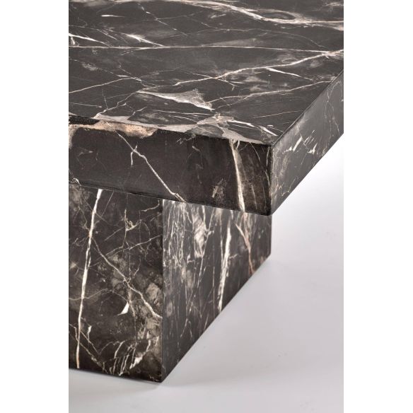 Luxusný konferenčný stolík MONOLIT, čierny mramor