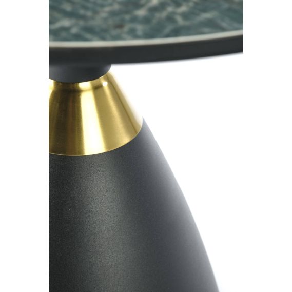 Konferenčný stolík okrúhly MORENA, čierne/zelené