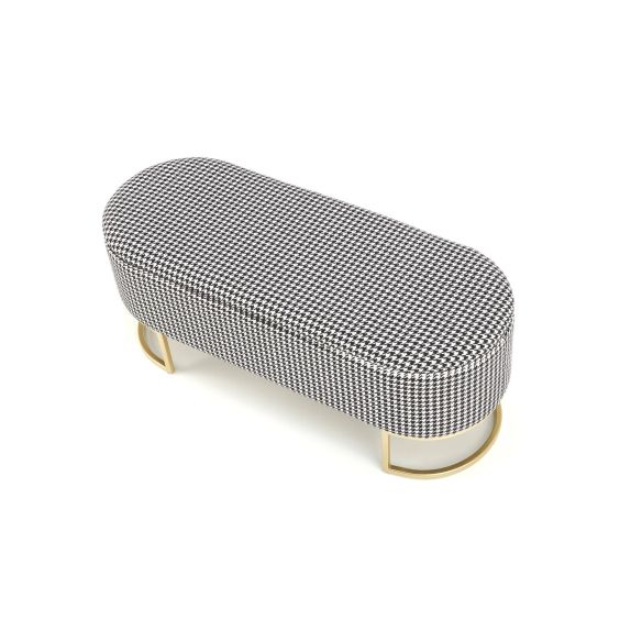 Lavica do predsiene HARMONY, zlatá/čierna/biela