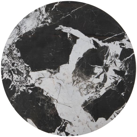 Set konferenčných stolíkov ALEXANDRA, čierna/čierny mramor