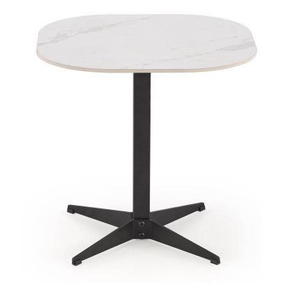 Konferenčný stolík BORNA S, čierna/biely mramor