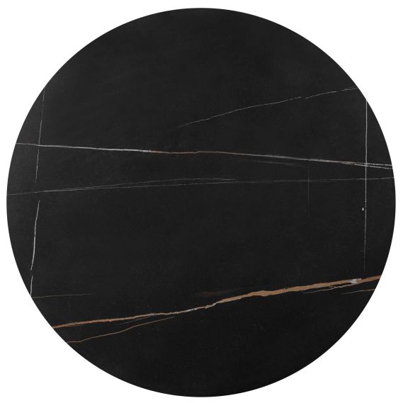 Set konferenčných stolíkov FATIMA, zlatá/čierny mramor