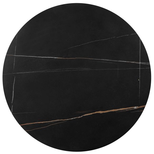 Set konferenčných stolíkov FATIMA, zlatá/čierny mramor