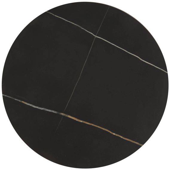 Set konferenčných stolíkov FATIMA, zlatá/čierny mramor