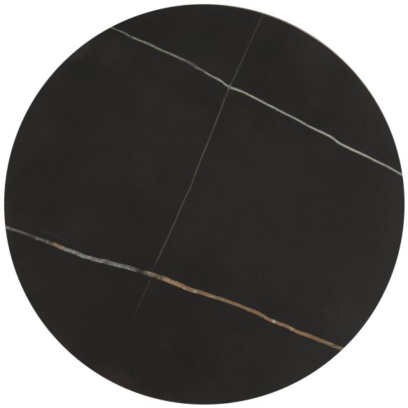 Set konferenčných stolíkov FATIMA, zlatá/čierny mramor