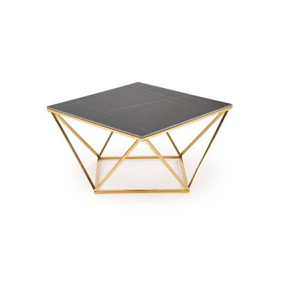 Luxusný konferenčný stolík FELICIA, zlatá/čierny mramor 2