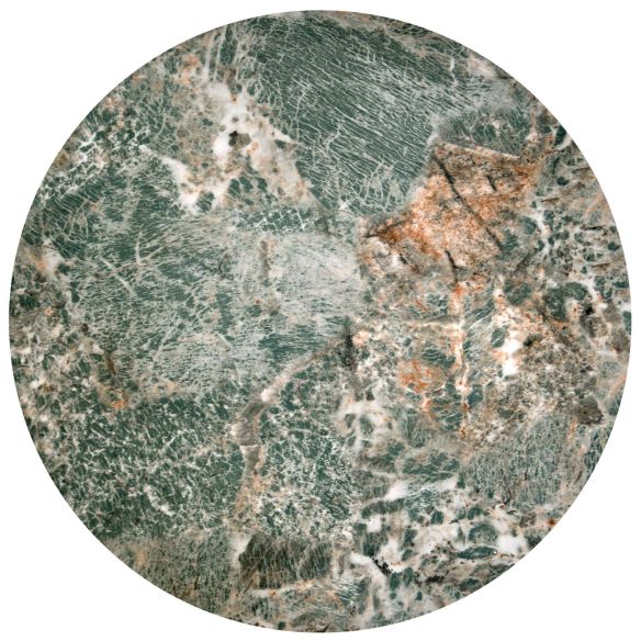 Set konferenčných stolíkov INES, čierna/zelený mramor