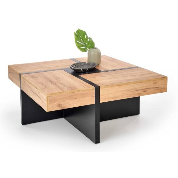 Luxusný konferenčný stolík SEVILLA, dub craft/čierna