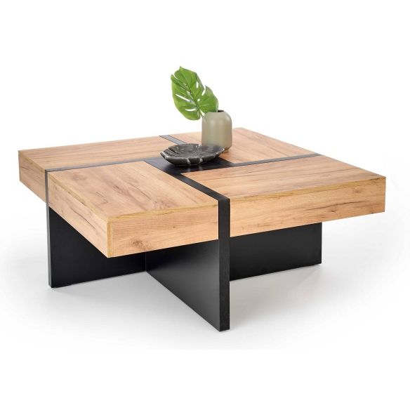Luxusný konferenčný stolík SEVILLA, dub craft/čierna