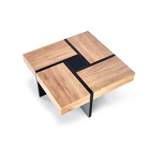 Luxusný konferenčný stolík SEVILLA, dub craft/čierna