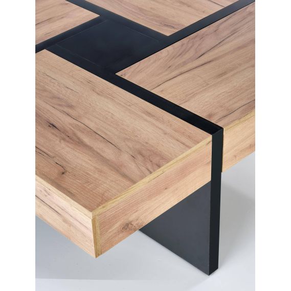 Luxusný konferenčný stolík SEVILLA, dub craft/čierna