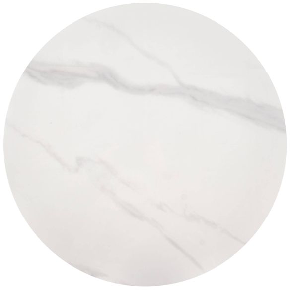 Konferenčný stolík okrúhly TALBI, biele/zlaté