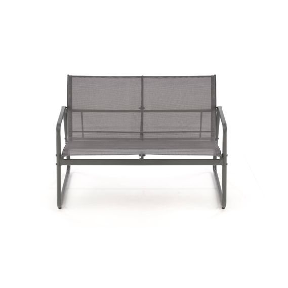 Záhradné sedenie CONOR 2+1+1, tmavo sivá/svetlo sivá