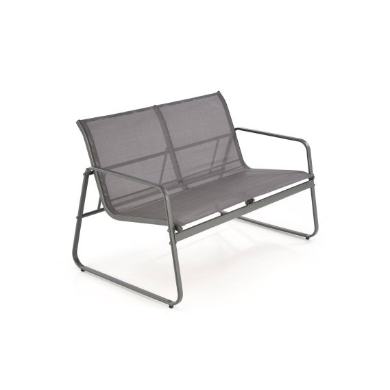 Záhradné sedenie CONOR 2+1+1, tmavo sivá/svetlo sivá