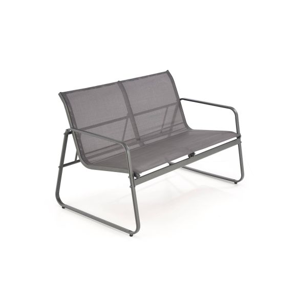 Záhradné sedenie CONOR 2+1+1, tmavo sivá/svetlo sivá