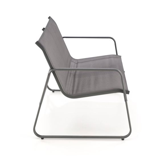 Záhradné sedenie CONOR 2+1+1, tmavo sivá/svetlo sivá