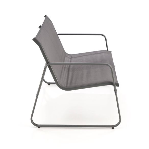 Záhradné sedenie CONOR 2+1+1, tmavo sivá/svetlo sivá