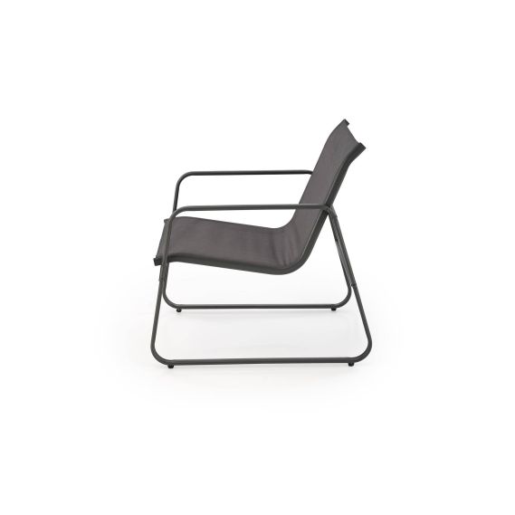 Záhradné sedenie CONOR 2+1+1, tmavo sivá/svetlo sivá