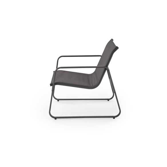 Záhradné sedenie CONOR 2+1+1, tmavo sivá/svetlo sivá