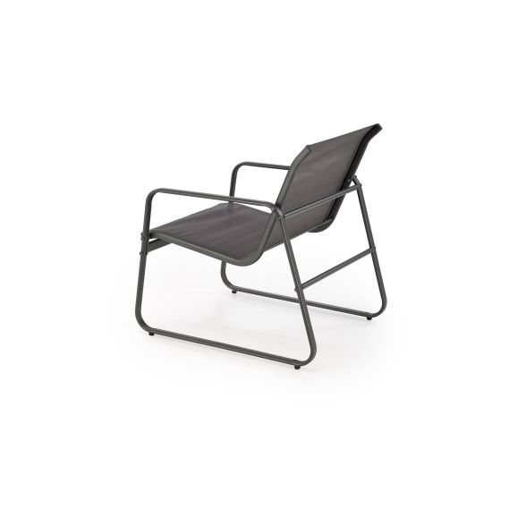 Záhradné sedenie CONOR 2+1+1, tmavo sivá/svetlo sivá