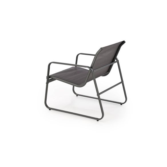 Záhradné sedenie CONOR 2+1+1, tmavo sivá/svetlo sivá