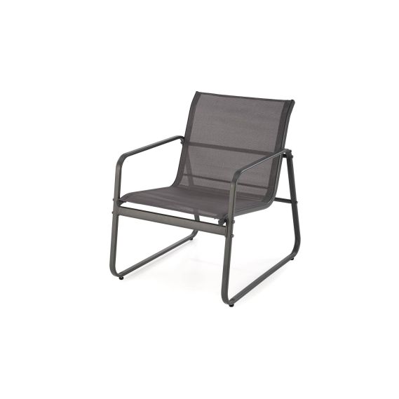 Záhradné sedenie CONOR 2+1+1, tmavo sivá/svetlo sivá