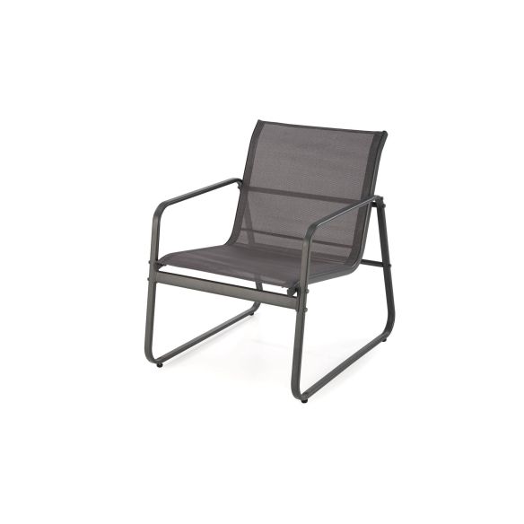 Záhradné sedenie CONOR 2+1+1, tmavo sivá/svetlo sivá