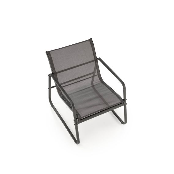 Záhradné sedenie CONOR 2+1+1, tmavo sivá/svetlo sivá