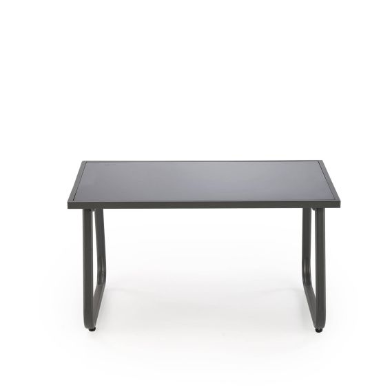 Záhradné sedenie CONOR 2+1+1, tmavo sivá/svetlo sivá