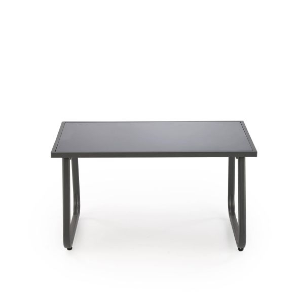 Záhradné sedenie CONOR 2+1+1, tmavo sivá/svetlo sivá