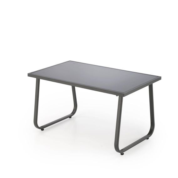 Záhradné sedenie CONOR 2+1+1, tmavo sivá/svetlo sivá