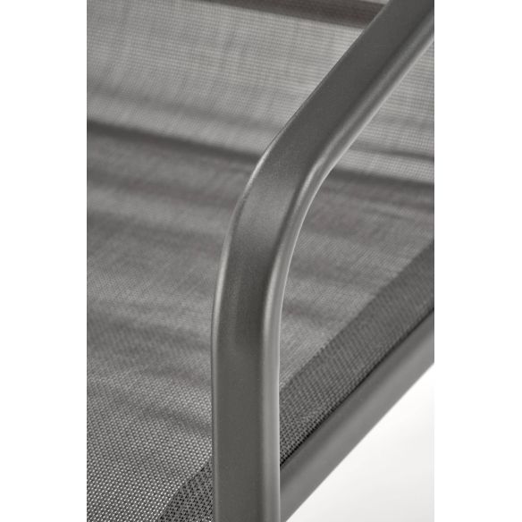 Záhradné sedenie CONOR 2+1+1, tmavo sivá/svetlo sivá