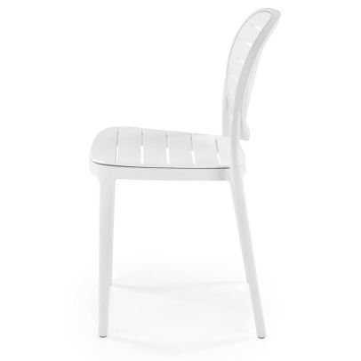 Záhradná stolička K-529, biela/biela 2