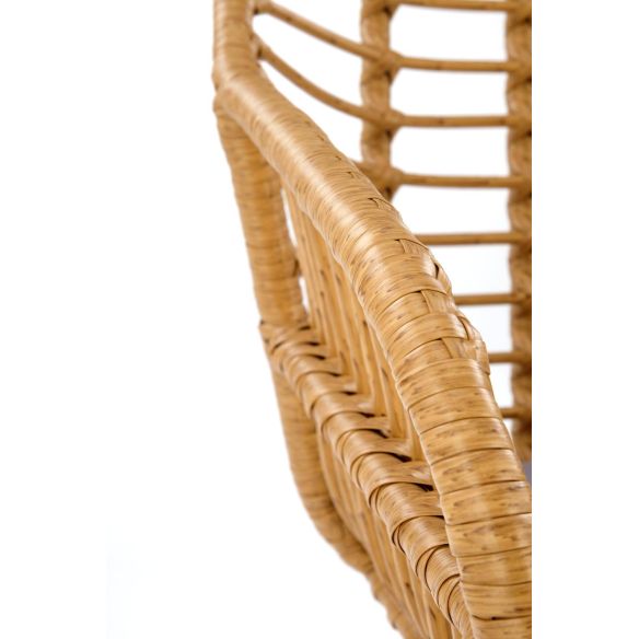 Záhradná stolička K-541, prírodná/sivá