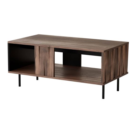 Konferenčný stolík SWING, orech/čierna