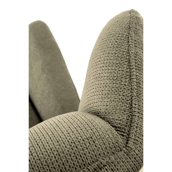 Kreslo ušiak BYRON, čierna/olivová vardo 74