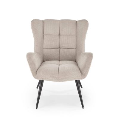 Kreslo ušiak BYRON, čierna/béžová vardo 28 2