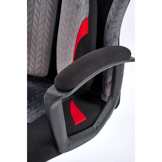 Kancelárska stolička JENSEN, čierna/sivá/červená