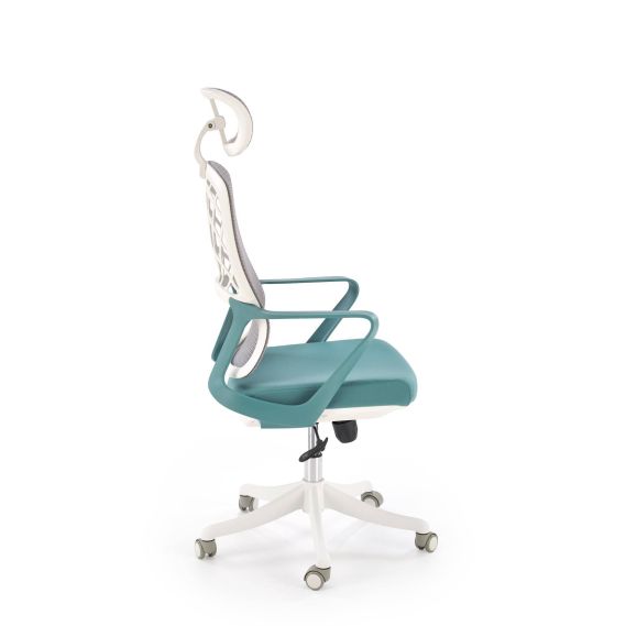 Kancelárska stolička VESUVIO 2, biela/sivá/modrá