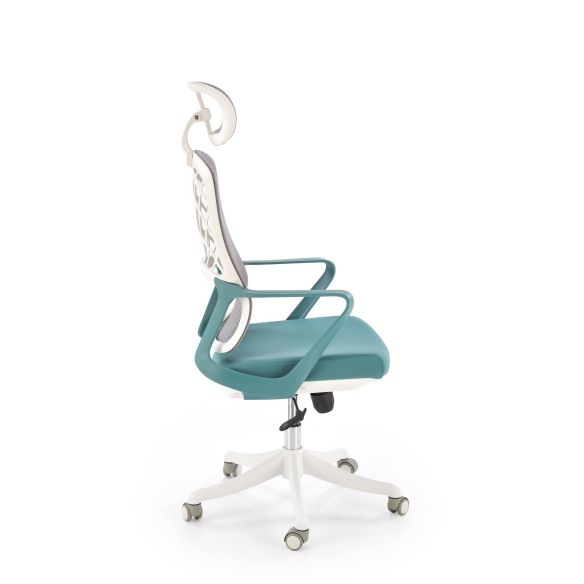 Kancelárska stolička VESUVIO 2, biela/sivá/modrá