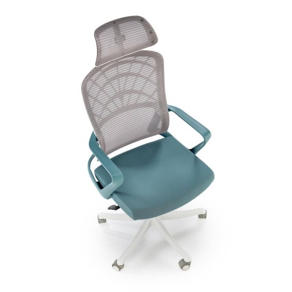 Kancelárska stolička VESUVIO 2, biela/sivá/modrá