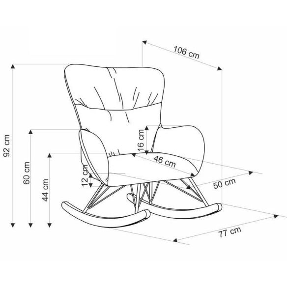 Hojdacie kreslo CASTRO, béžová