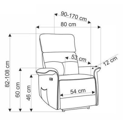 Relaxačné kreslo SEMIR 2, béžová bluvel 40 2