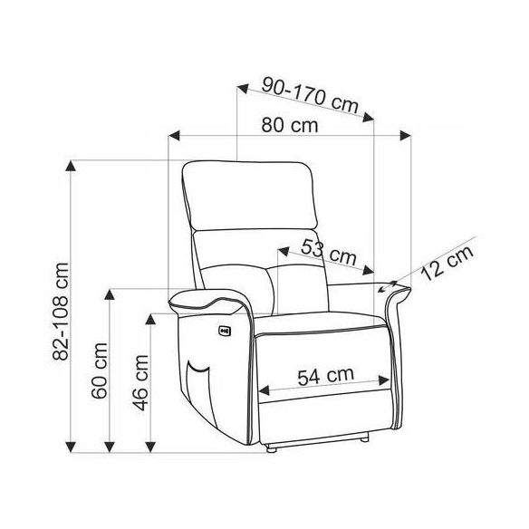 Relaxačné kreslo SEMIR 2, béžová bluvel 40