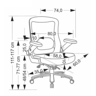 Kancelárska stolička CYBORG, čierna 2