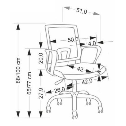 Kancelárska stolička FRODO, biela/ružová 2